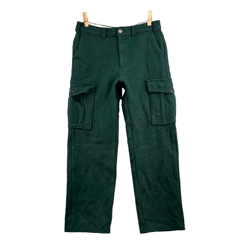 Big Bill Cargo Pants Mens 32x29* Green Wool Blend Rugged Performance Outdoor